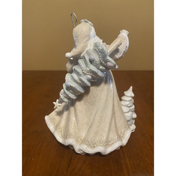 Vintage Porcelain Santa Claus Figurine Gold Trim 10.5” Tall Christmas Delights - Picture 2 of 6